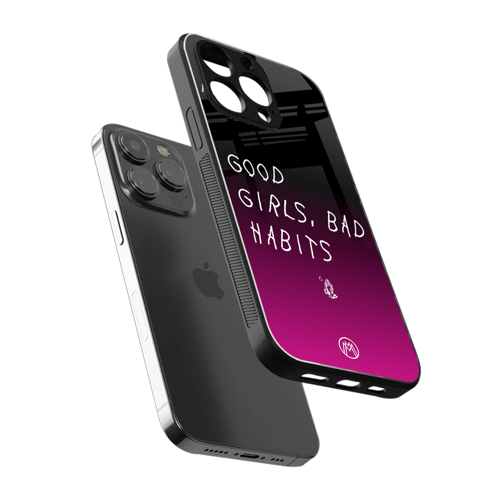good girls bad habits back phone cover | glass case for iphone 14 pro max