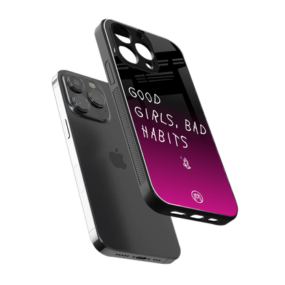 good girls bad habits back phone cover | glass case for iphone 14 pro max