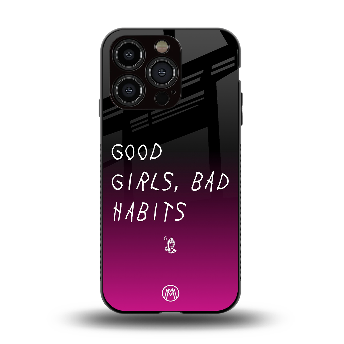 good girls bad habits back phone cover | glass case for iphone 15 pro