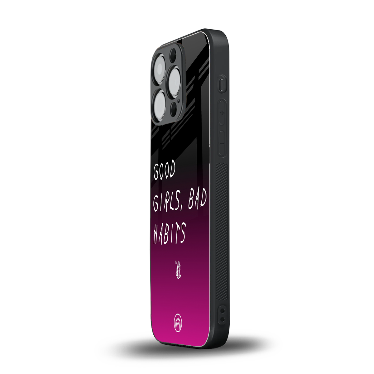 good girls bad habits back phone cover | glass case for iphone 15 pro