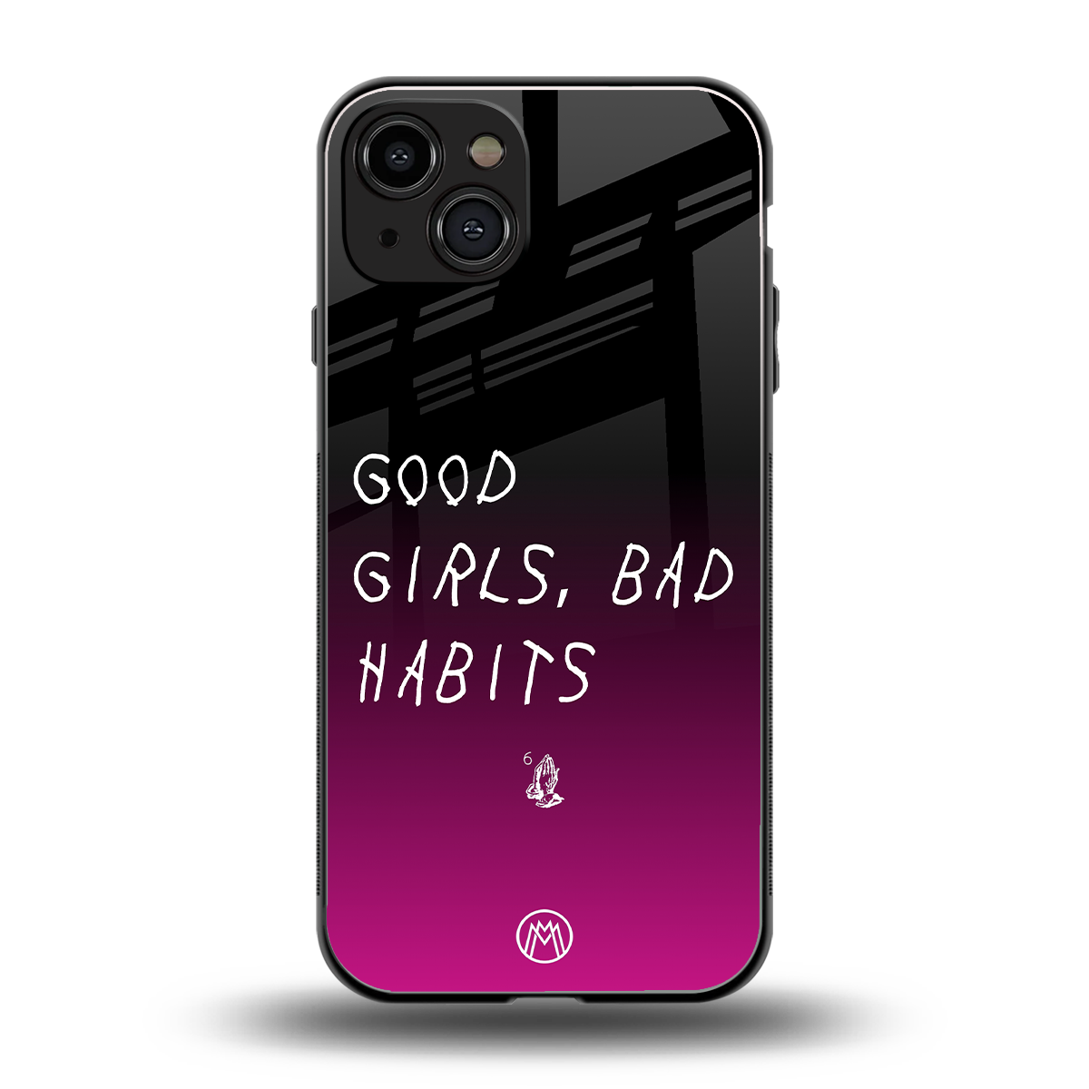 good girls bad habits back phone cover | glass case for iphone 15
