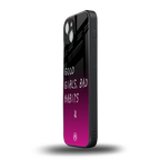 good girls bad habits back phone cover | glass case for iphone 15