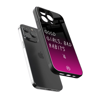 good girls bad habits back phone cover | glass case for iphone 16 pro