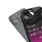 good girls bad habits back phone cover | glass case for iphone 14 pro max
