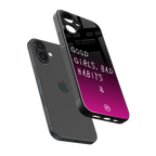 good girls bad habits back phone cover | glass case for iphone 16