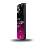 good girls bad habits back phone cover | glass case for iphone 16