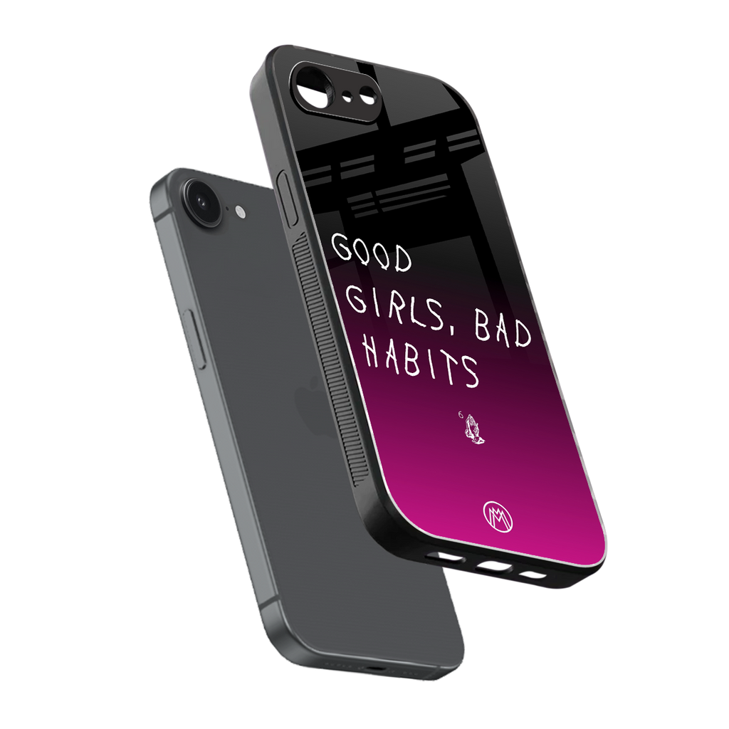 good girls bad habits back phone cover | glass case for iphone 16e