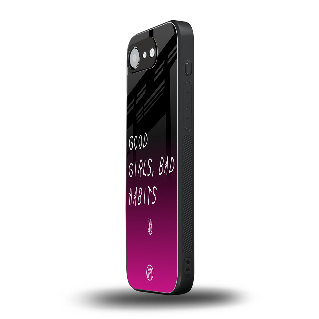 good girls bad habits back phone cover | glass case for iphone 16e