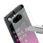 good girls bad habits back phone cover | glass case for iphone 16e