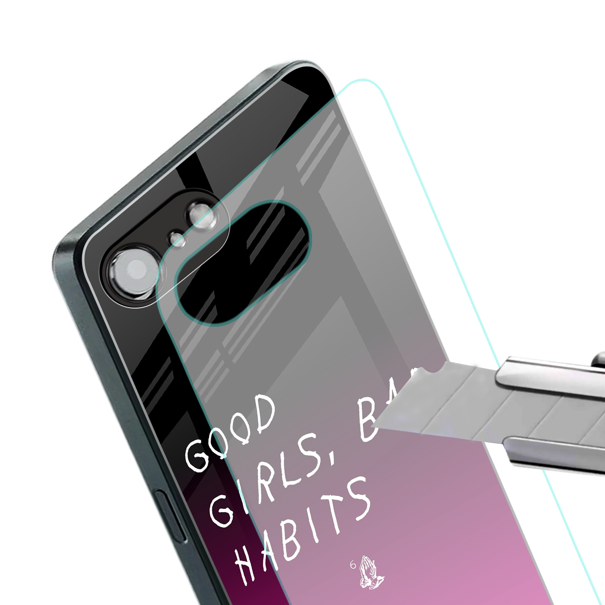 good girls bad habits back phone cover | glass case for iphone 16e