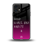 good girls bad habits back phone cover | glass case for nothing phone 1