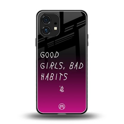 good girls bad habits back phone cover | glass case for nothing phone 1