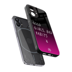 good girls bad habits back phone cover | glass case for nothing phone 1