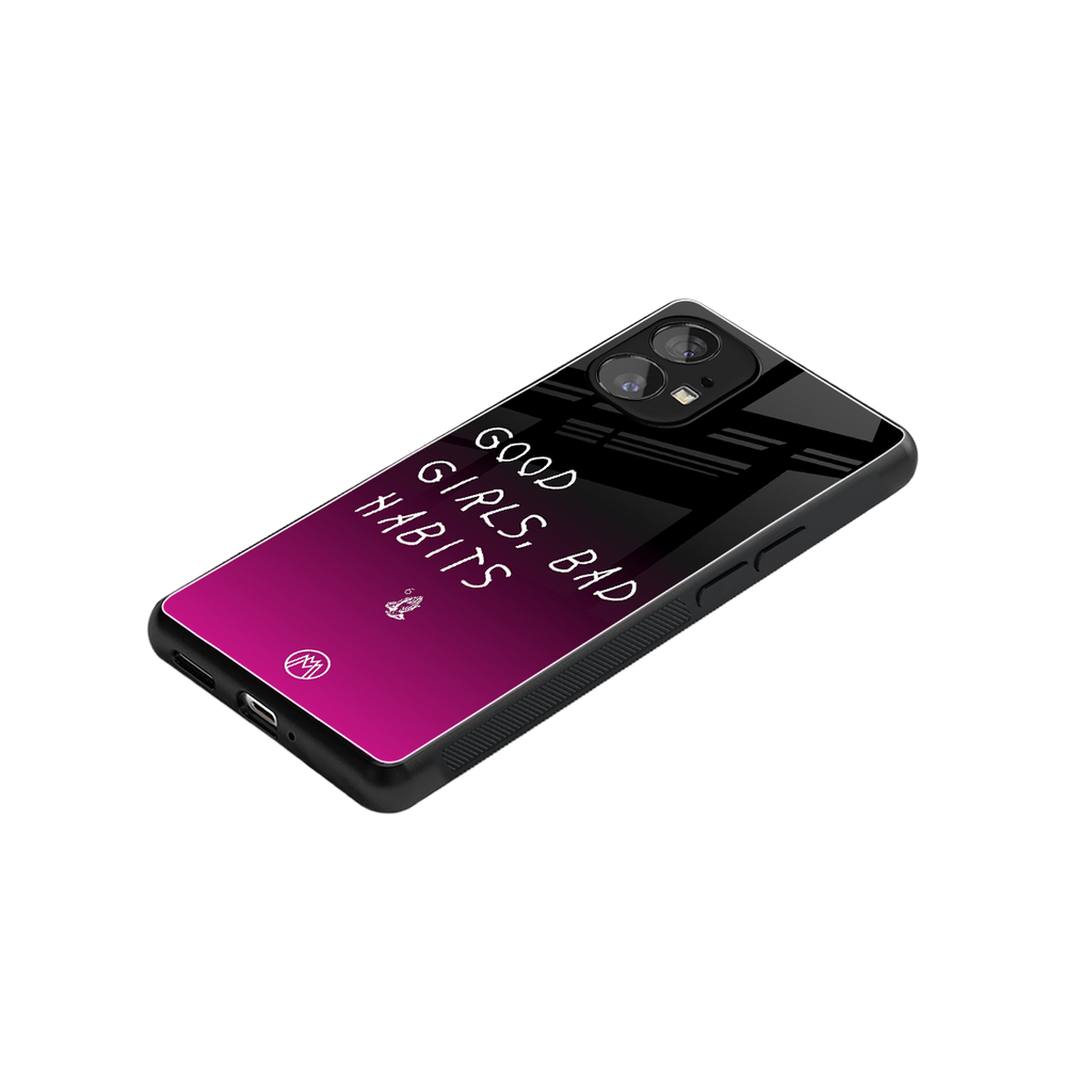 good girls bad habits back phone cover | glass case for nothing phone 1