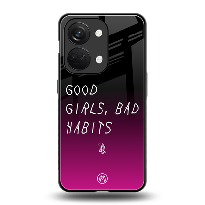 good girls bad habits back phone cover | glass case for oneplus nord 3