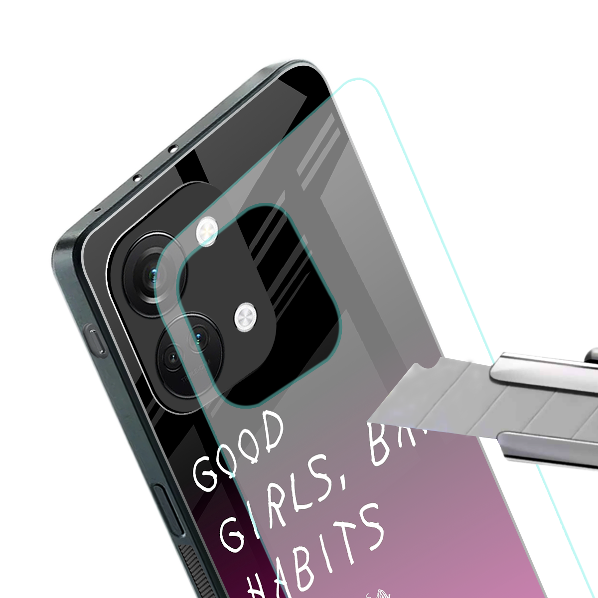 good girls bad habits back phone cover | glass case for oneplus nord 3