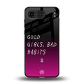 good girls bad habits back phone cover | glass case for oneplus nord 4