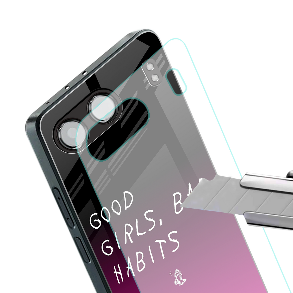good girls bad habits back phone cover | glass case for oneplus nord 4