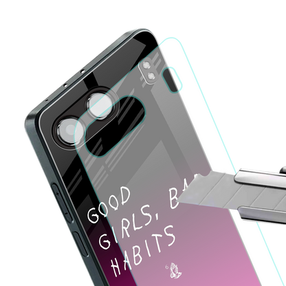 good girls bad habits back phone cover | glass case for oneplus nord 4