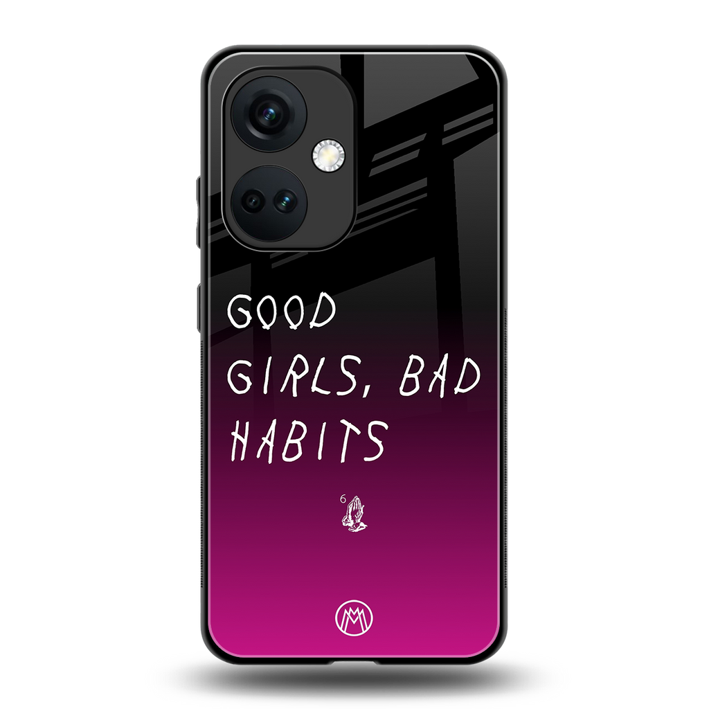 good girls bad habits back phone cover | glass case for oneplus nord ce 3