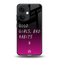 good girls bad habits back phone cover | glass case for oneplus nord ce 3