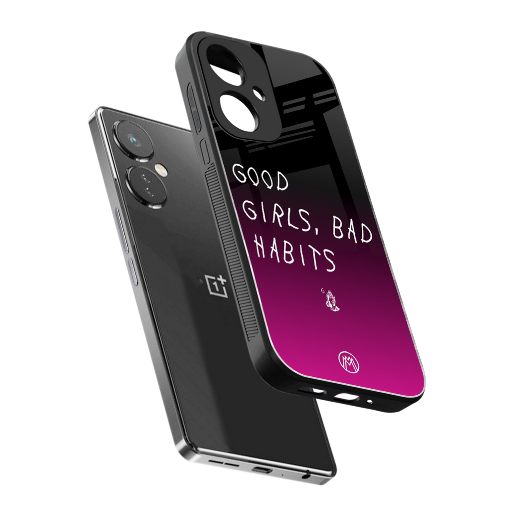 good girls bad habits back phone cover | glass case for oneplus nord ce 3