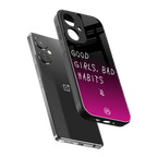 good girls bad habits back phone cover | glass case for oneplus nord ce 3