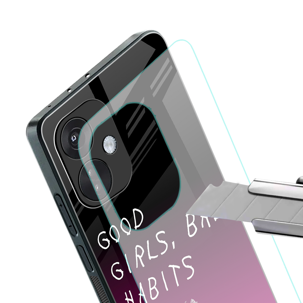 good girls bad habits back phone cover | glass case for oneplus nord ce 3