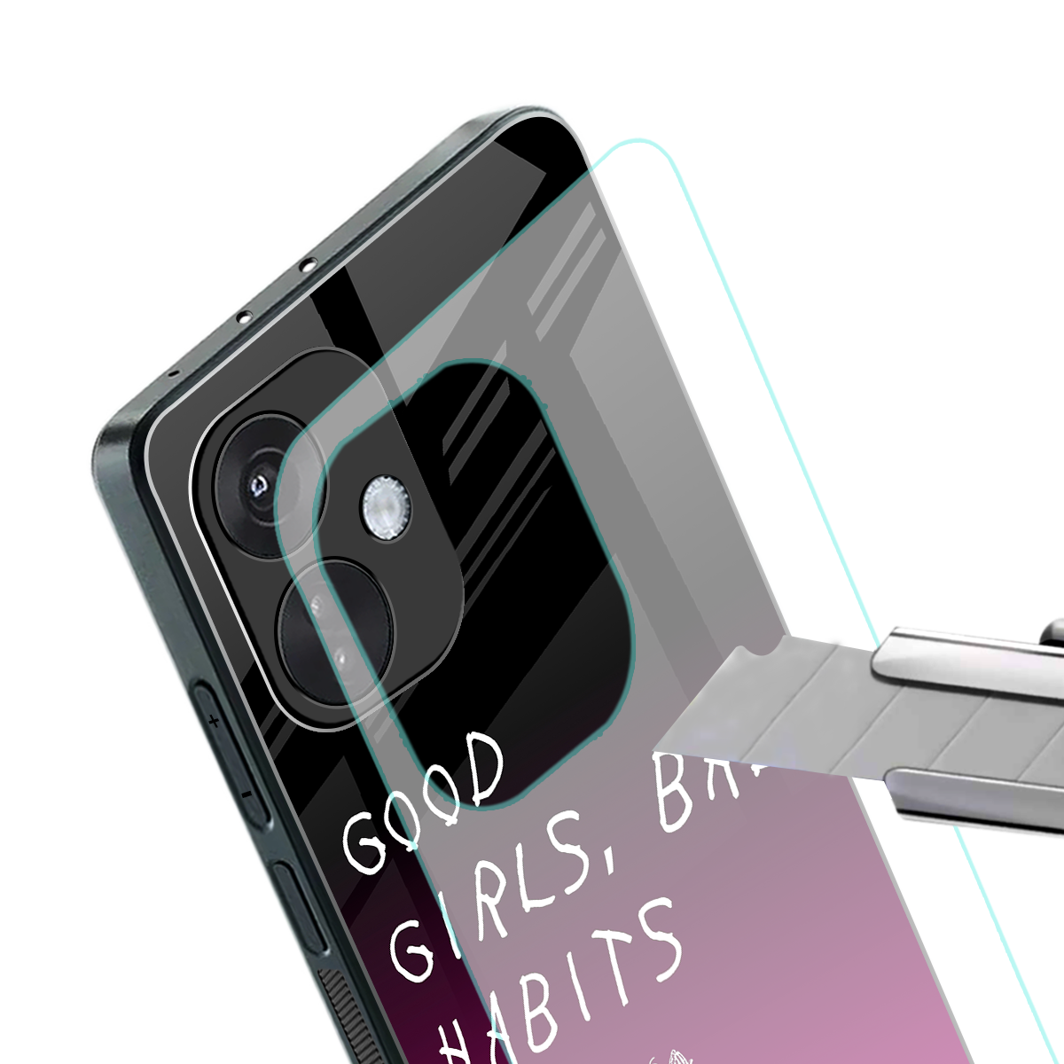 good girls bad habits back phone cover | glass case for oneplus nord ce 3