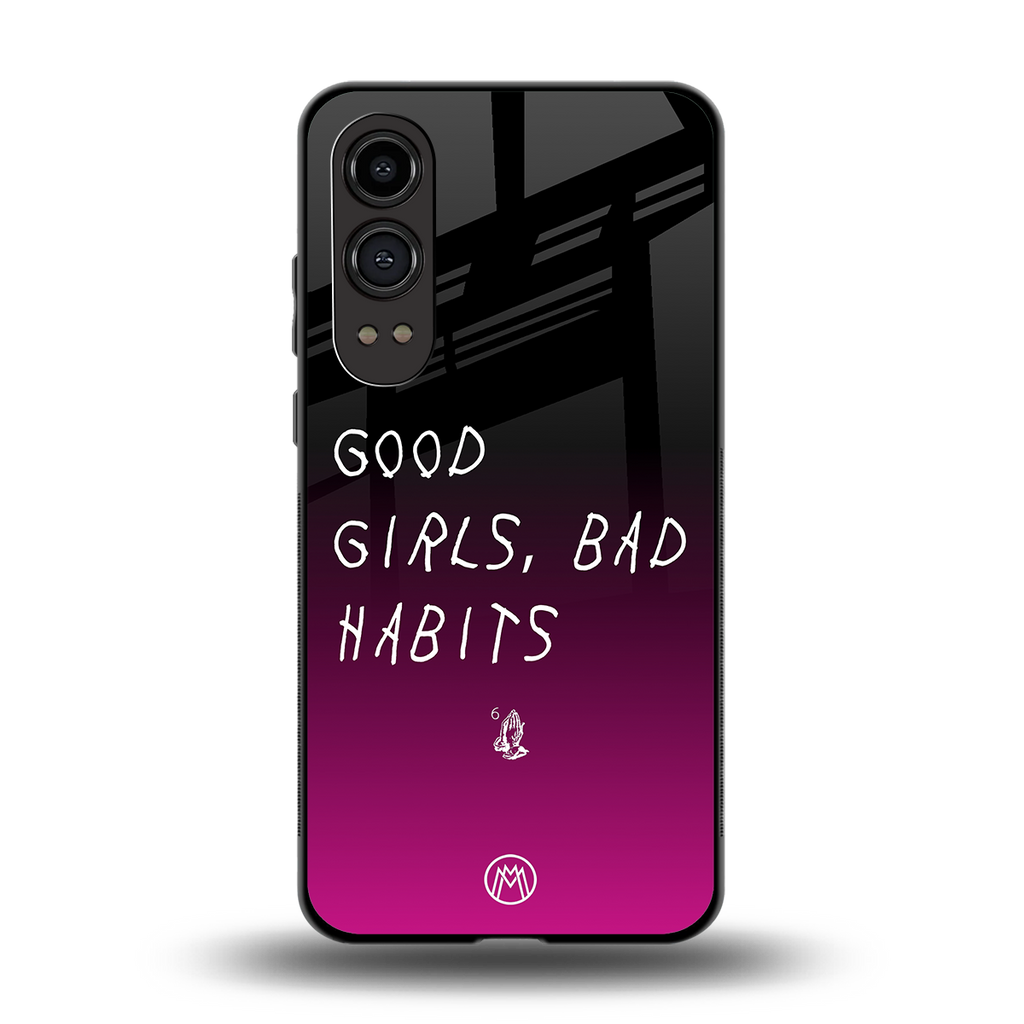 good girls bad habits back phone cover | glass case for oneplus nord ce 4 lite