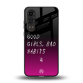 good girls bad habits back phone cover | glass case for oneplus nord ce 4 lite