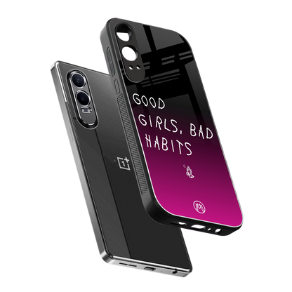 good girls bad habits back phone cover | glass case for oneplus nord ce 4 lite