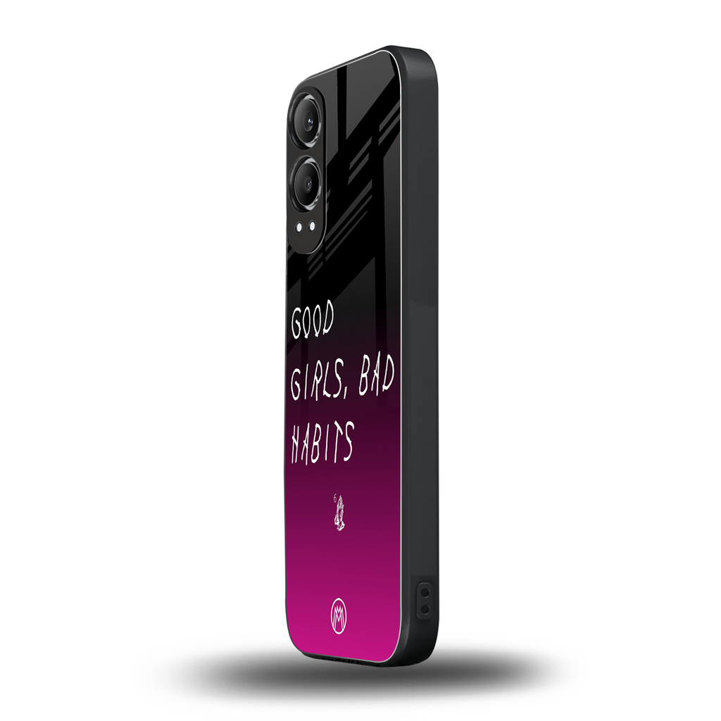 good girls bad habits back phone cover | glass case for oneplus nord ce 4 lite