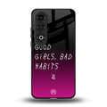 good girls bad habits back phone cover | glass case for oneplus nord ce 4