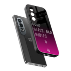 good girls bad habits back phone cover | glass case for oneplus nord ce 4