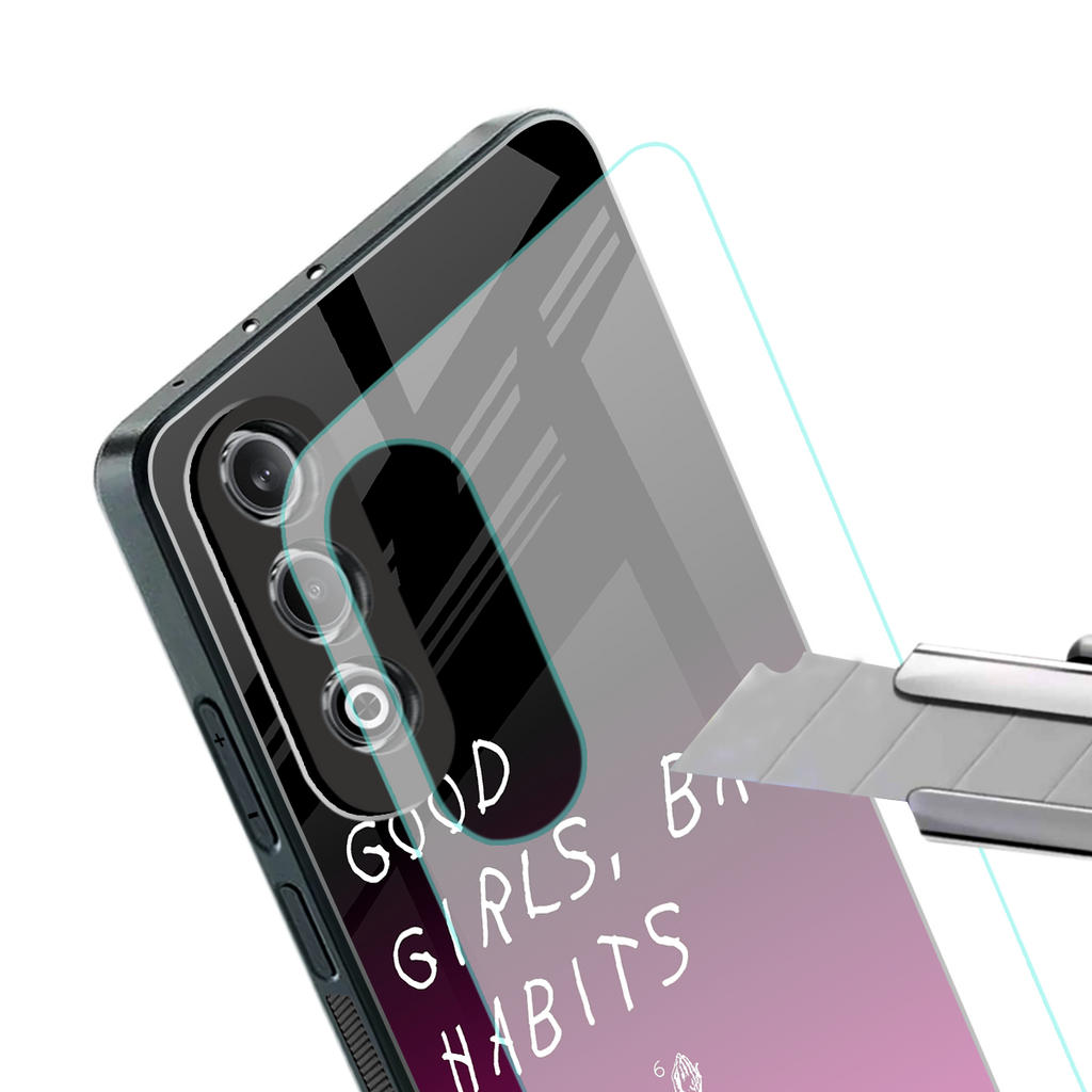 good girls bad habits back phone cover | glass case for oneplus nord ce 4
