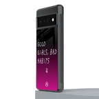 good girls bad habits back phone cover | glass case for google pixel 6 pro