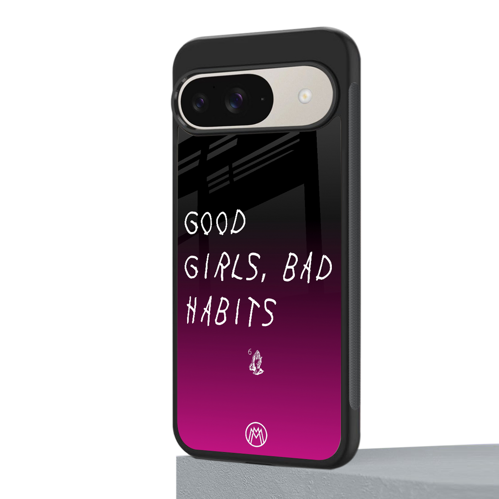 good girls bad habits back phone cover | glass case for google pixel 9