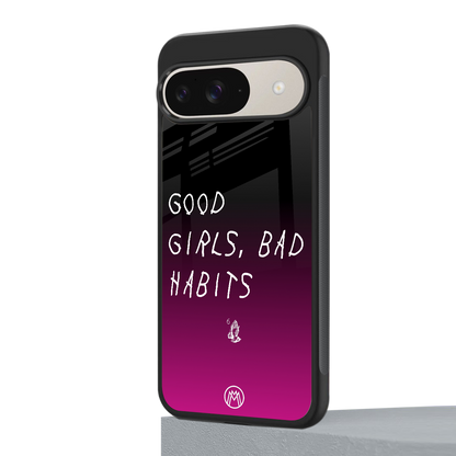 good girls bad habits back phone cover | glass case for google pixel 9