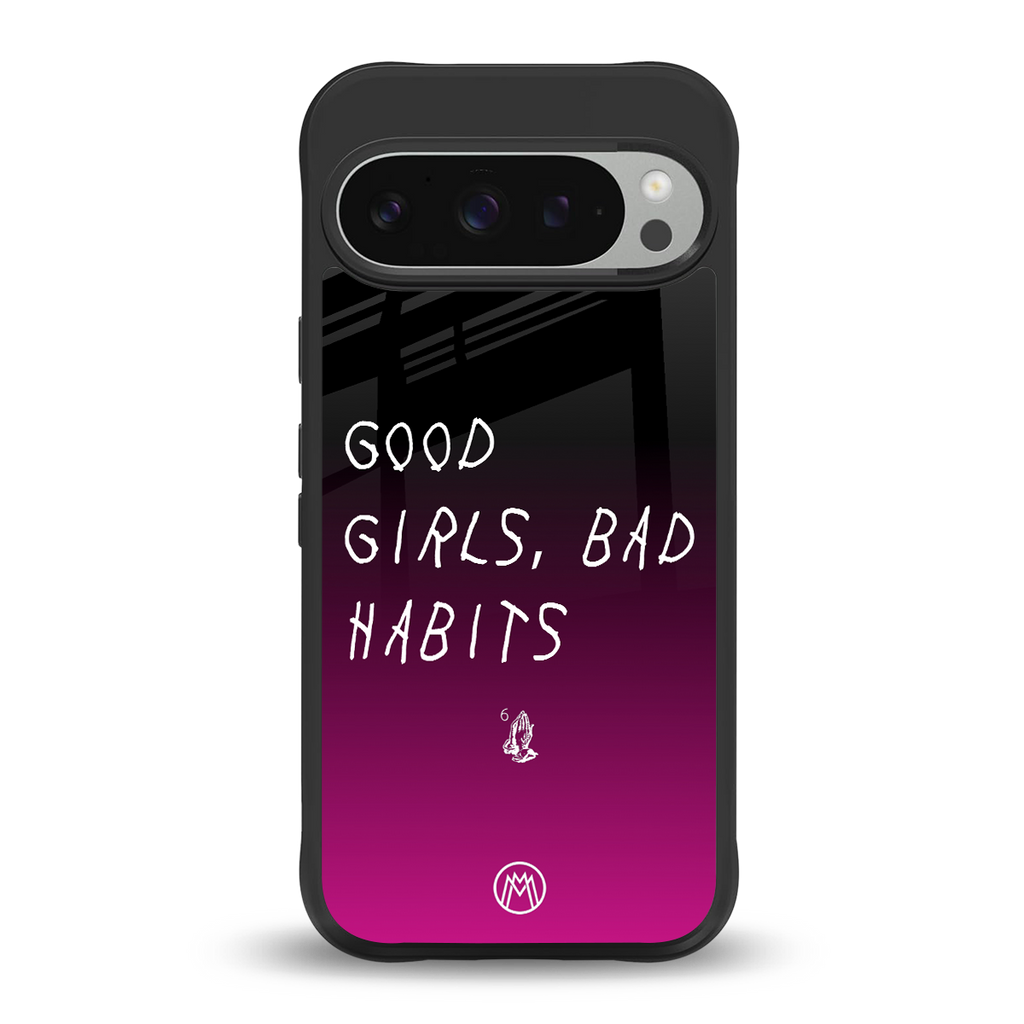 good girls bad habits back phone cover | glass case for google pixel 9 pro