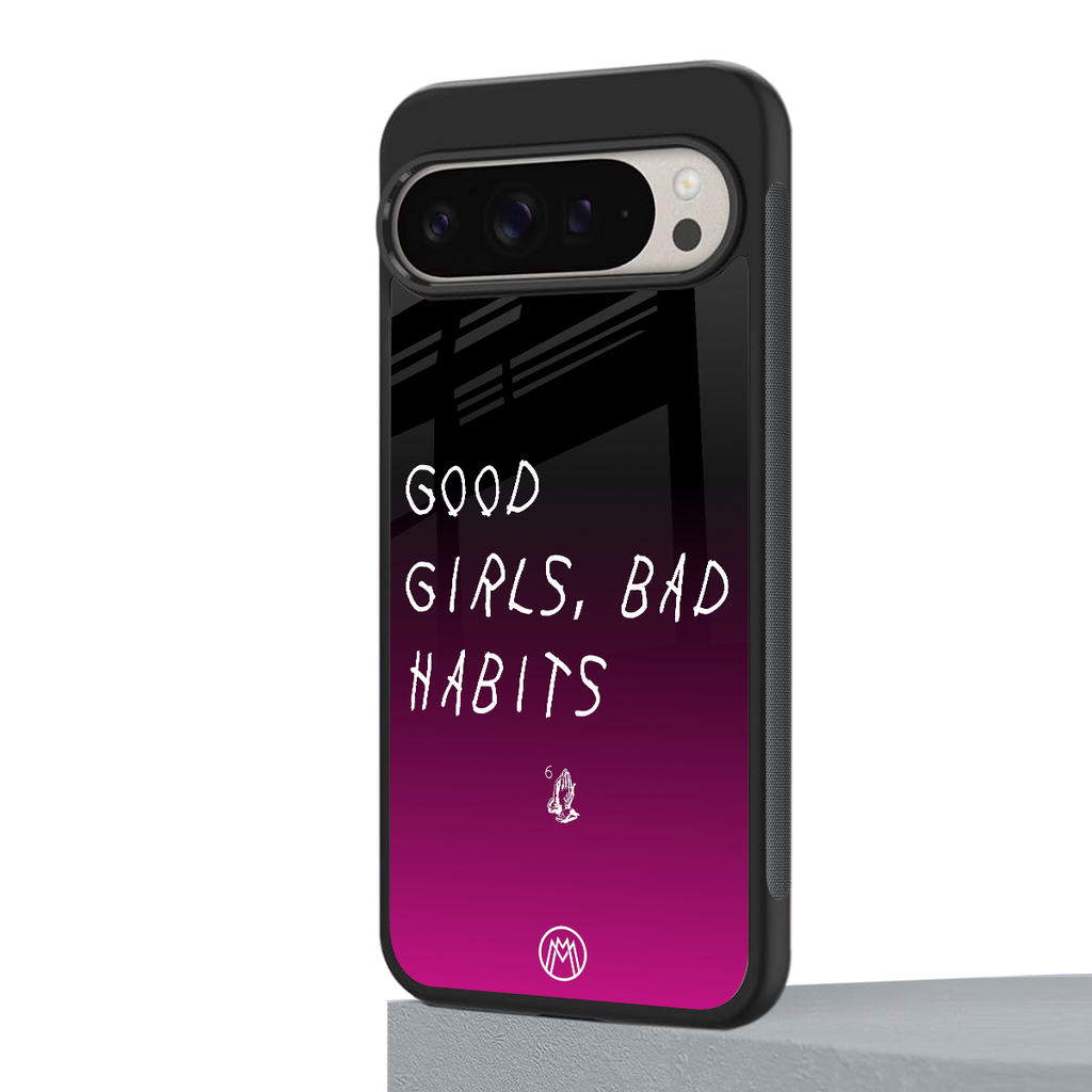 good girls bad habits back phone cover | glass case for google pixel 9 pro