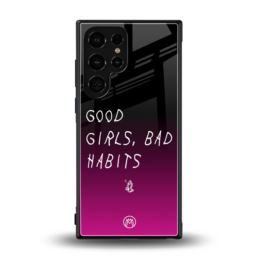 good girls bad habits back phone cover | glass case for samsung galaxy s24 ultra