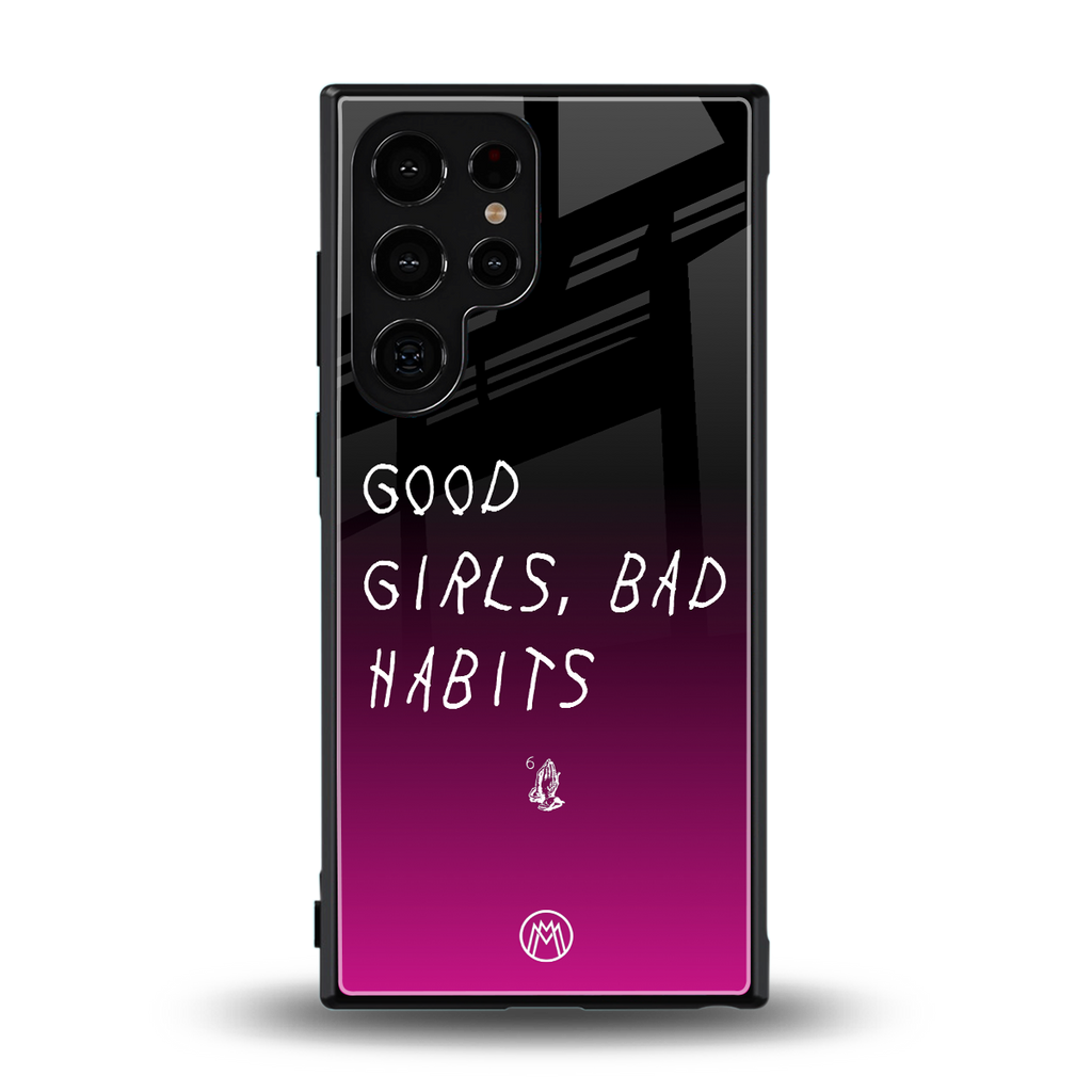 good girls bad habits back phone cover | glass case for samsung galaxy s23 ultra