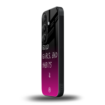 good girls bad habits back phone cover | glass case for samsung galaxy s24 fe