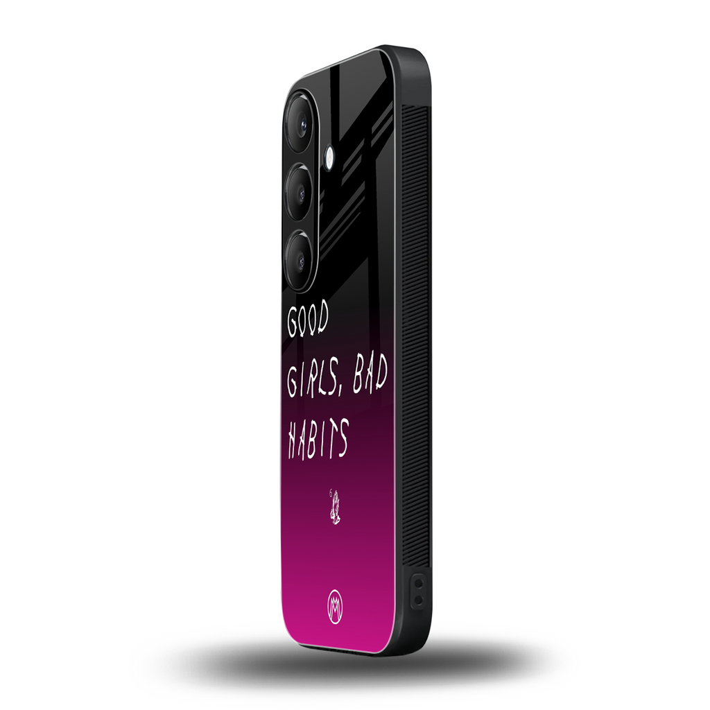 good girls bad habits back phone cover | glass case for samsung galaxy s25