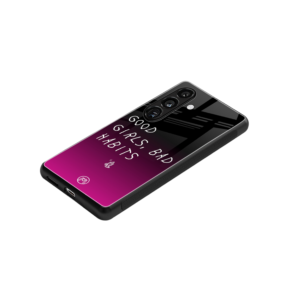 good girls bad habits back phone cover | glass case for samsung galaxy s25 plus