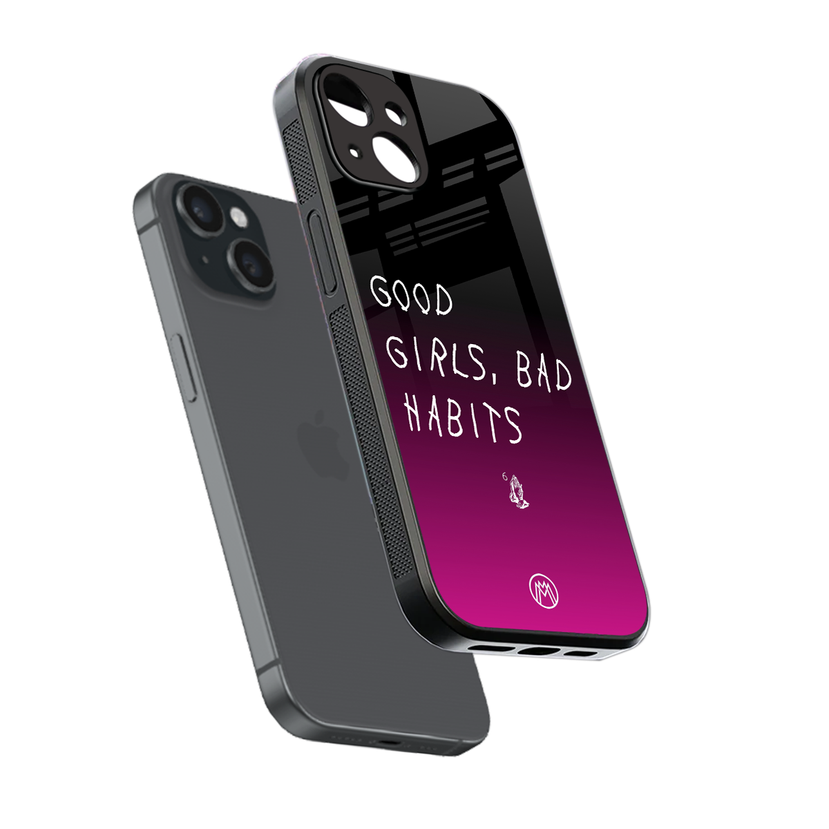 good girls bad habits back phone cover | glass case for iphone 15