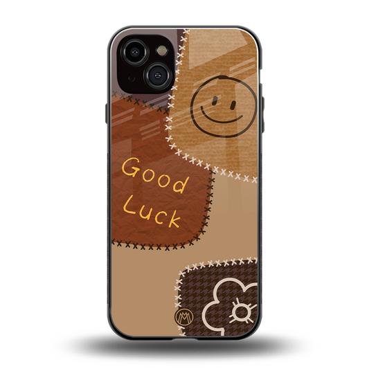good luck back phone cover | glass case for iphone 14 plus