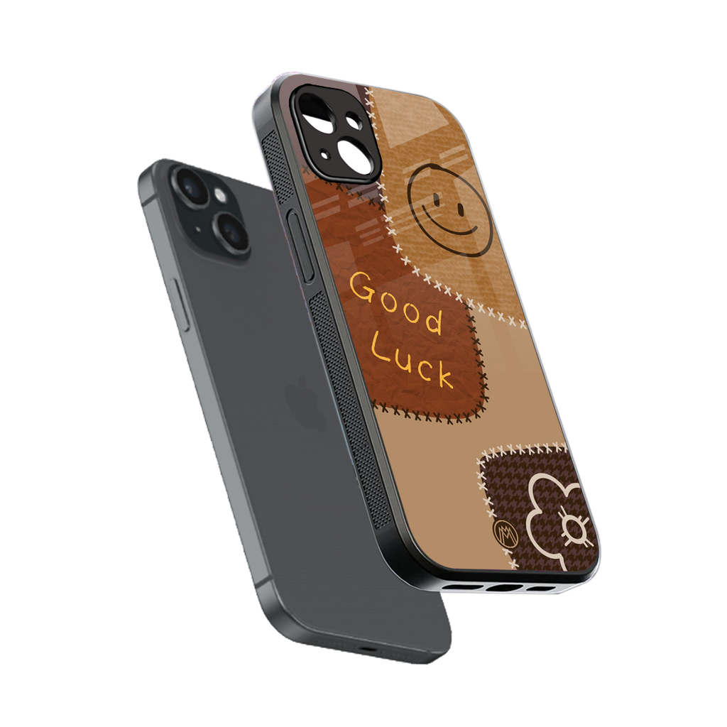 good luck back phone cover | glass case for iphone 14 plus