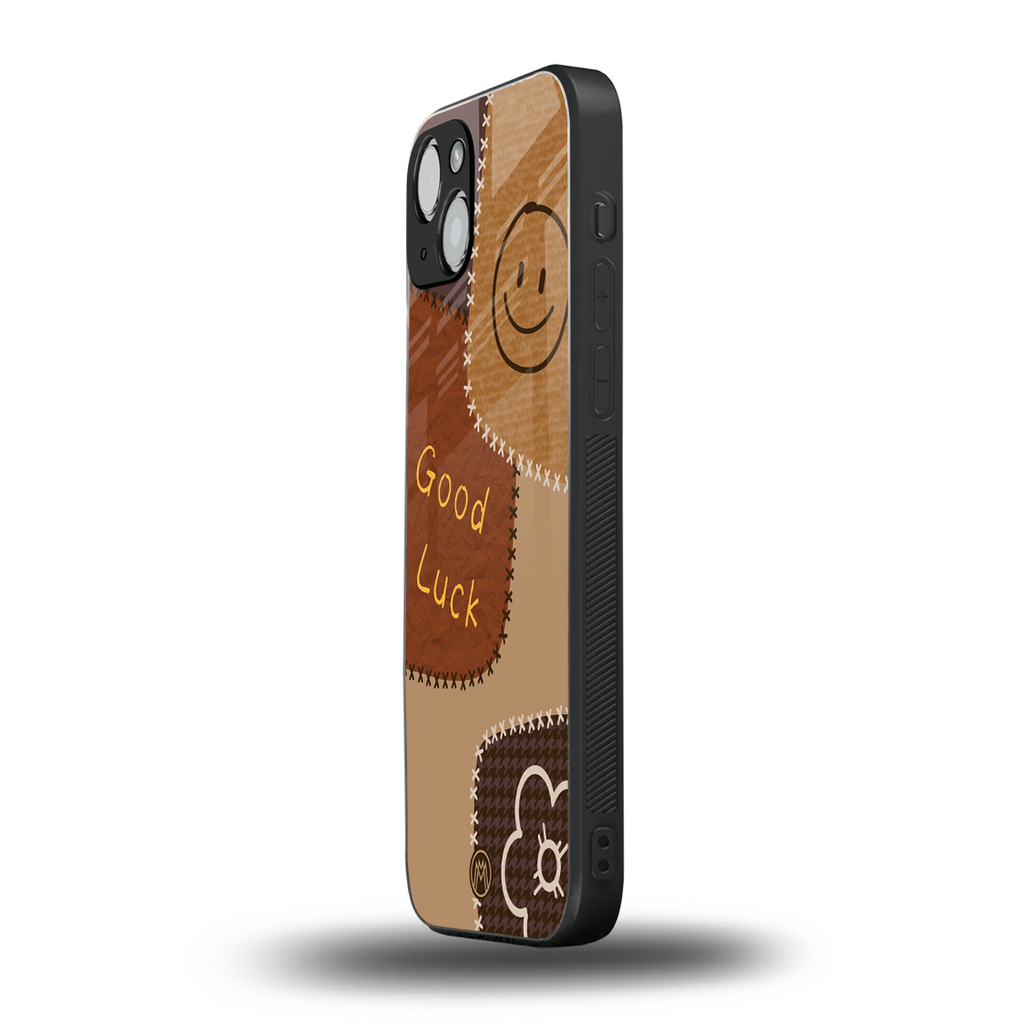 good luck back phone cover | glass case for iphone 15 plus